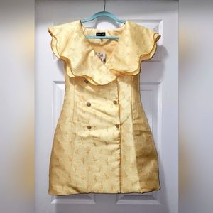 Sister Jane yellow jacquard dress xs